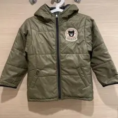 DOUBLE.B リバーシブルダウンコート　オリーブ／ネイビー　110