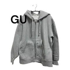 GU グレー ジップアップパーカー Mサイズ