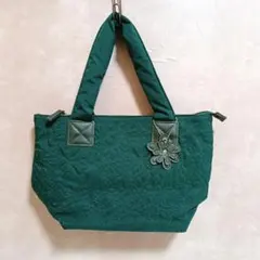 ★　花柄刺繍ハンドバッグ 緑　　ハンドバッグ 緑　花柄刺繍バッグ