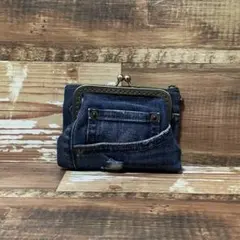 デニムリメイク　がま口ミニ財布