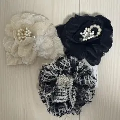 オンワード樫山 フラワー コサージュ 3点セット