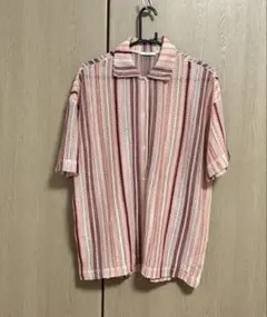 BAYFLOW ストライプ 半袖シャツ メッシュ 柄