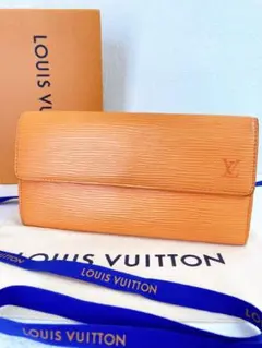 【美品】ルイヴィトン　エピ　ポルトフォイユ　サラ　オレンジ
