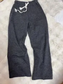 グレー ジョガーパンツ フリース内側