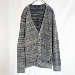 ポールスミス ジーンズ カーディガン メランジ ホワイト/ネイビー 麻/綿