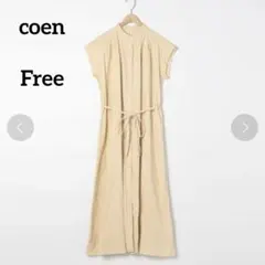 【coen】 インドコットンウエストマークワンピース