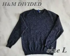 【Ｈ＆Ｍ DIVIDED】(Ｌ) ニットセーター 長袖 ブラック Uネック