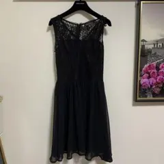 レース膝丈ワンピース S 結婚式 パーティ キャバ嬢