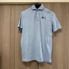 水色 オオカミデザイン ポロシャツ