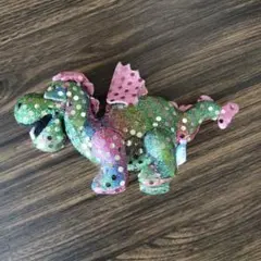 ディズニー　ぬいぐるみバッジ　エレクトリカルパレード　ドラゴン　レトロ