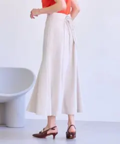 【新品】VIS リネンライクマーメイドスカート キナリ L