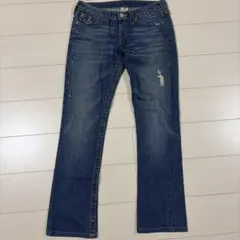 TRUE RELIGION】スリムストレートデニム 濃紺 23 USA - メルカリ