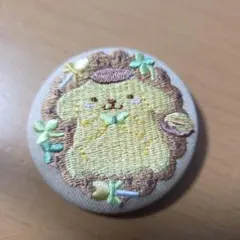 サンリオ ポムポムプリン 刺繍缶バッチ