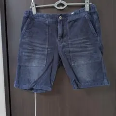 DIVINER コーデュロイ ショートパンツ ネイビー L ストレッチ性有りのサムネイル
