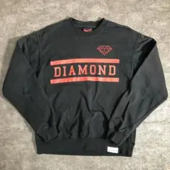 【DIAMOND】ロゴプリントスウェット　黒　古着　ZAS4