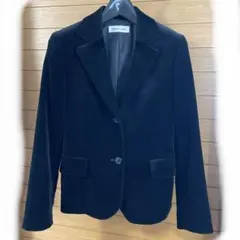 東京スタイル　ベロアテーラードジャケット　黒　9号　Mサイズ