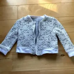 レースデザイン ジップアップジャケット