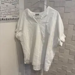 週末値下げ　Samansa Mos2 スキッパーブラウス　半袖　リネン混