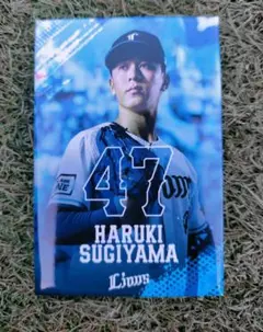 【球場限定】埼玉西武ライオンズ　47：杉山遥希　スタメンボードスクエア缶バッジ