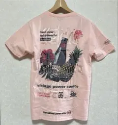 【GOTCHA】バックプリントTシャツ／M／サーモンピンク／✨着用回数1回のみ‼️のサムネイル