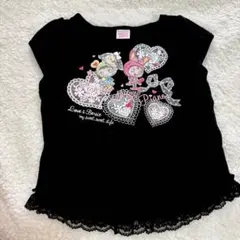 ベリエちゃん ラブちゃん 平成レトロ レア 黒 レース 刺繍 Tシャツ トップスのサムネイル