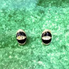 VINTAGE クラシック 楕円 イヤリング
