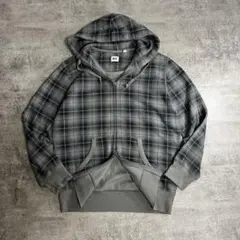 OLD UNIQLO ダブルジップパーカー Y2K チェック　パーカー　00s