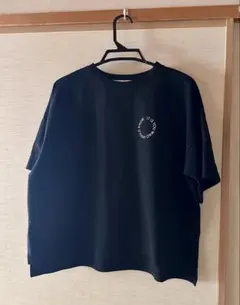 バックプリント メッシュ切替 半袖Tシャツ ブラックのサムネイル