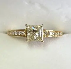 ☆1.00ct☆✨大粒プリンセスカットダイヤ0.20ctプラチナリング指輪 
