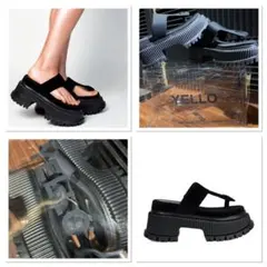 YELLO EBONY PLATFORM TONGS SANDALS B/ XLのサムネイル