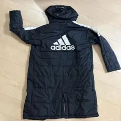 adidas ベンチコート フード付き 黒