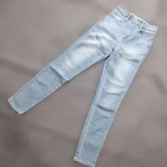 ★a861 rienda リエンダ【24】ライトブルー スキニーデニム