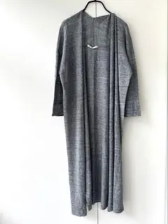 極美品　huitieme nid　リネンカーディガン　グレー系のサムネイル