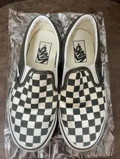 VANS ClassicSlip-Onチェッカーボードダークグリーン23.5cm