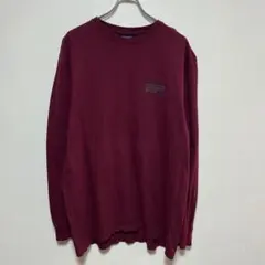アメリカンイーグル ロンT 長袖 Tシャツ L ボルドー ワインレッド 古着のサムネイル