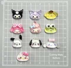 高品質クリアラメ入りサンリオネイルパーツ12個セット　写真の番号教えてください♪