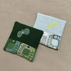 ミナペルホネン ハンドメイド コースター 2枚セット