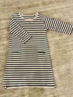 BEAMS ストライプ 七分袖 ワンピース