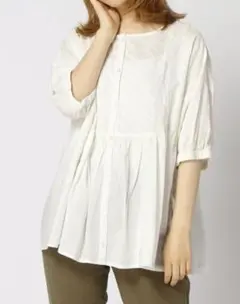 完売品【試着のみ】Samansa Mos2 パッチワークレース前後着ブラウス