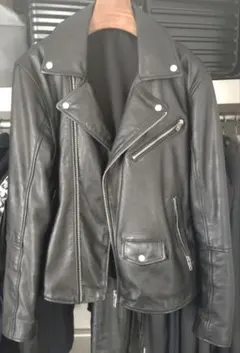 ■極美品！　ZARA　本革　ダブルライダースジャケット