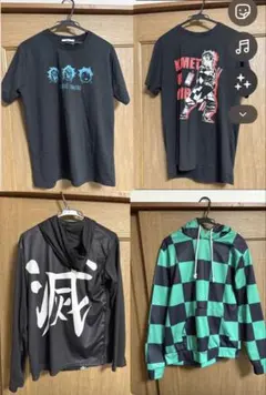 鬼滅の刃　パーカー& Tシャツ4枚セット