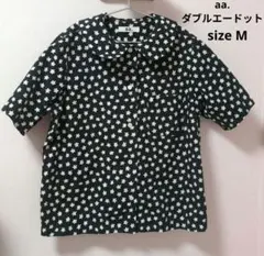 ダブルエードット　aa.　はなブラウス　M