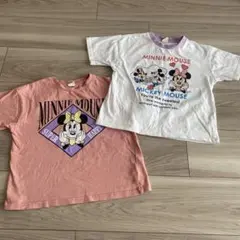 ミニーマウス・ミッキーマウス Tシャツ 2枚セット