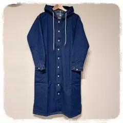 ロングワンピース　デニ厶　ロング　コート　韓国　シャツ　フード　 ボタン　コーデ