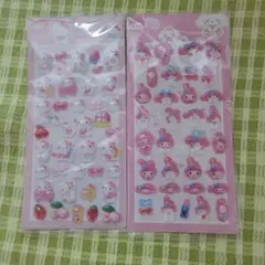 ハローキティ・マイメロディ シール二枚