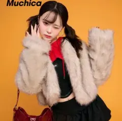 shein Muchica ベージュファーショートジャケット