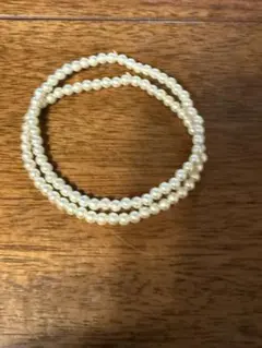 ホワイトフェイクパール ブレスレット2個セット