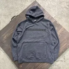 7AS8 J•AMERICAN プリントパーカー　ダークグレー　裏起毛　L 古着