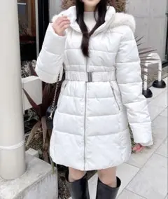 INGNI ファー＋フード付ウエストベルトエコダウンコート