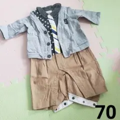 ebaby 重ね着風　ロンパース